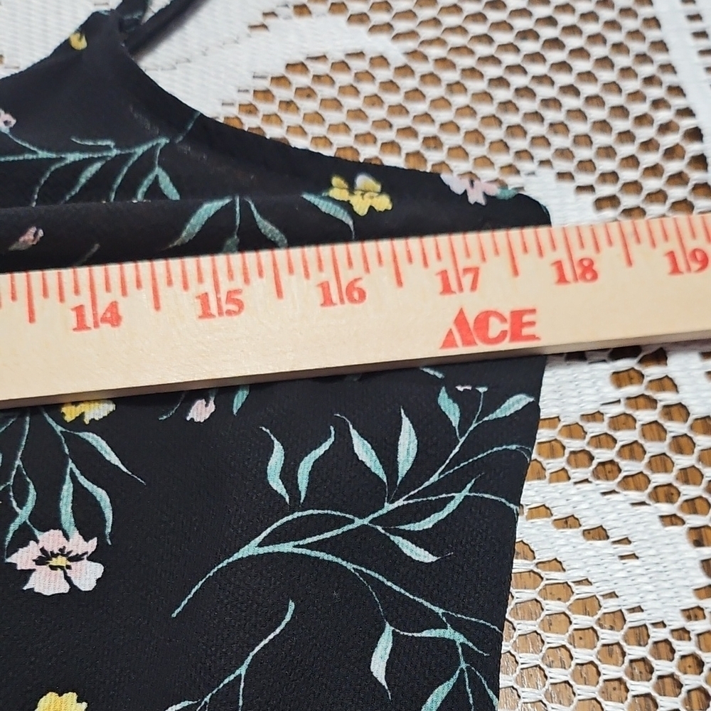 NWT Divided H&M Black Floral Maxi Dress - Picture 9 of 11